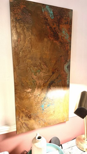 Copper patina wall art-