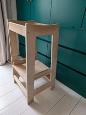 Wooden Step Up Kitchen Helper Learning Tower Stool Chair for Toddlers