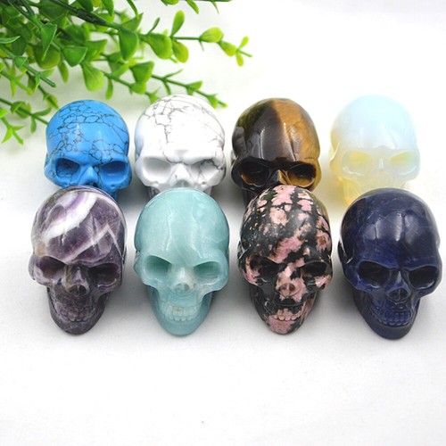 Natural handmade skull head - 2",
