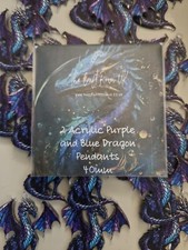 ACRYLIC PURPLE AND BLUE DRAGON