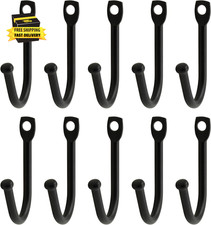 10 Pcs Black Single Prong
