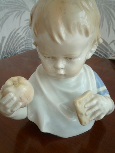 Vintage ceramic baby figurine - vintage,