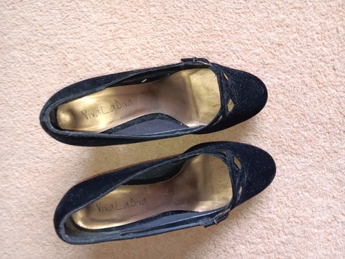 Black suede court - , size