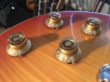 4 Chrome Knob Pointers for Les
