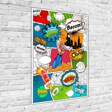 Tulup Glass Print Wall Art 70x100 - Comic book