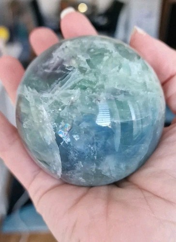 Fluorite crystal sphere - crystal, w
