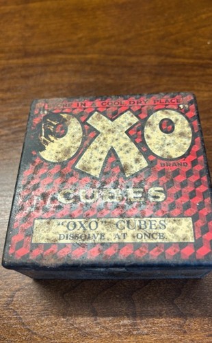 Vintage oxo cube tin - vintage,