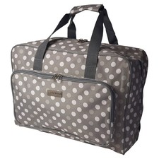 Sewing Machine Bag Grey Polka