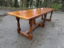 Superb Large Solid Oak Refectory Dining Table Seats 10 9ft Delivery Available