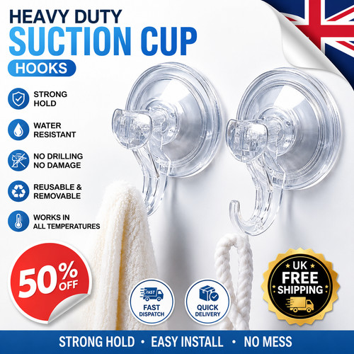 Transparent heavy duty suction - transparent,