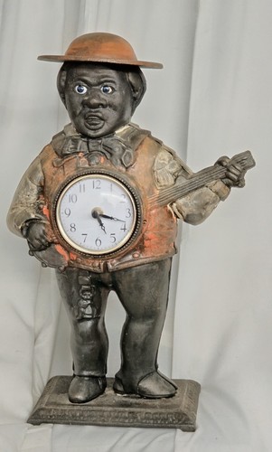 Vintage banjo player clock - vintage,