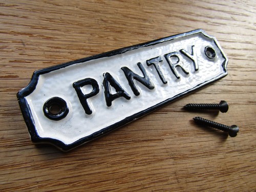 Rustic iron plaque sign pantry - plaque,