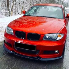 For BMW 1Series E82 E88 M Sport Performance 07-13 Gloss Black Front Splitter Lip