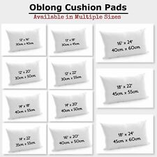 Oblong Rectangular Cushion Pads Inserts Inners Extra Filled Hollowfibre Cushions