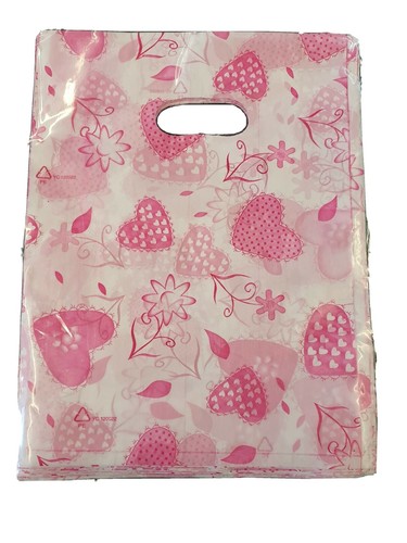 Pink hearts flowers - &,