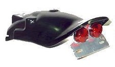 Yamaha V-Max vmax vmx 1200 Rear Mudguard (short tail) with Twin Round Light