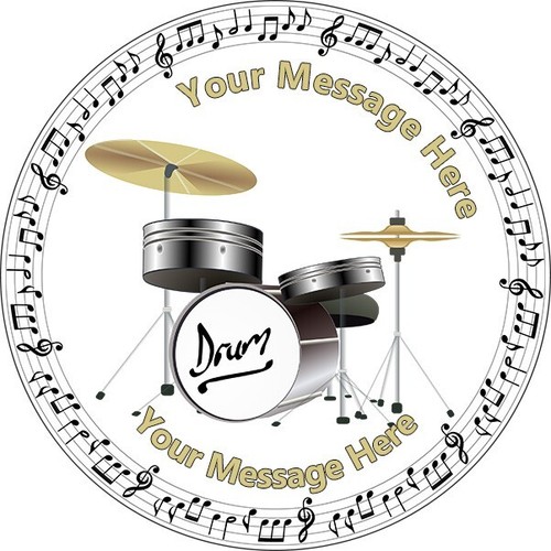 Drum kit personalised - kit, cake