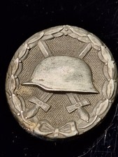 VWA Silver Flat Back Wound Badge 1939 Denazified Manufacturer 30