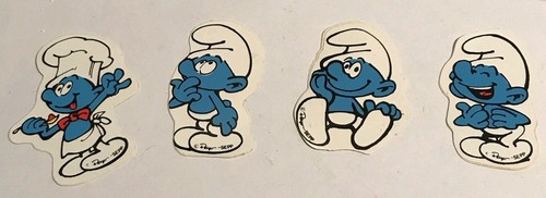 Smurf stickers vintage - smurf,