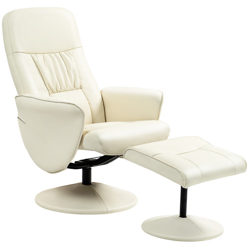 Leather armchair footrest - armchair,