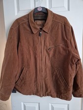 Marks & Spencer Mens Ranch Harrington Cotton Jacket Brown Size XL Vintage 90s 