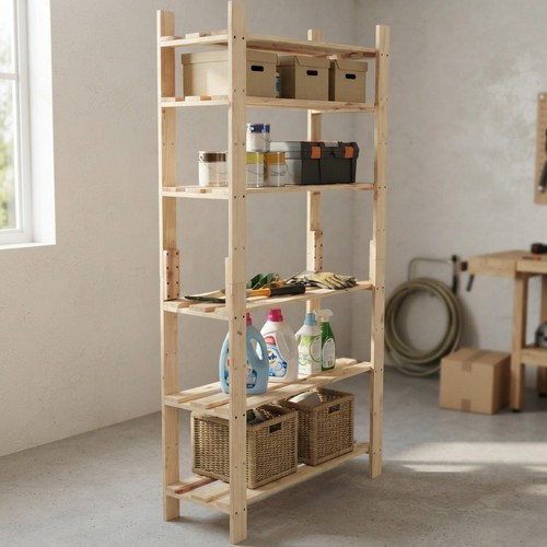Compact shelf utility rack - 5-shelf,