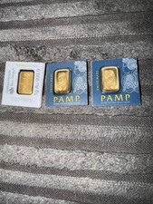 3 Times 1 Gram Gold Pamp Bars