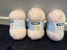 Patons Pink Baby Fairytale Fab Aran DK wool  yarn  3 x 50g Unopened 