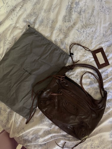 Balenciaga brown leather - brown,