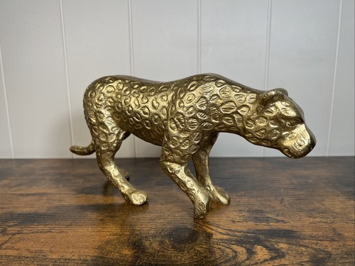 Gold finish brass cheetah - brass,