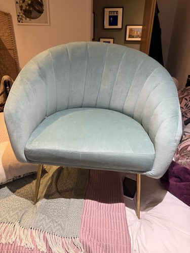 Accent chair mint green velvet - green,