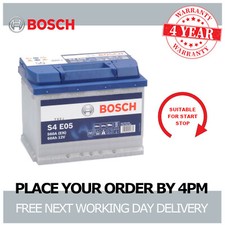 Bosch S4E05 Car Battery 12V EFB Start Stop 4 Yr Warranty Type 027