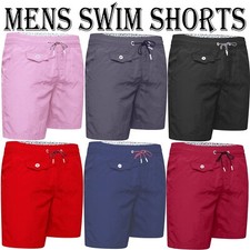 Mens Swimming Shorts Board Swim Shorts Trunks Taslan Fabric Beach Swimwear New