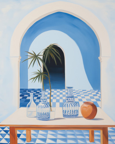Mediterranean archway poster - mediterranean,