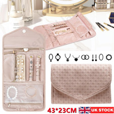 Foldable Jewelry Storage Roll Case Travel Jewelry Storage Bag Large Capacity 