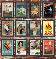 Framed High Quality Vintage Retro British Advertisement Wall Art Prints Posters