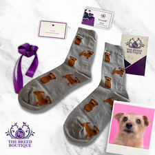 NORFOLK TERRIER SOCKS UNISEX ONE SIZE FIT UK 5 - 11 EU 38 - 46 NORFOLK TERRIER