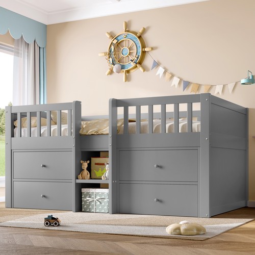 3ft single wooden storage bed - wooden,