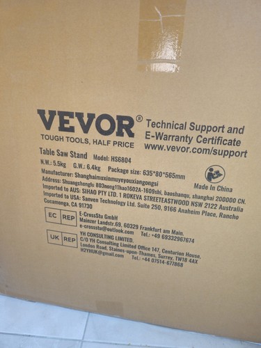Vevor table saw stand - table,