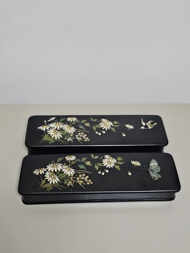 Pair antique victorian papier - pair,