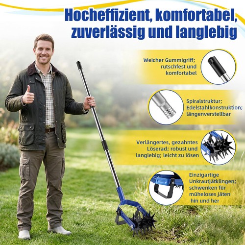 Rotary cultivator tool - 2-in-1,