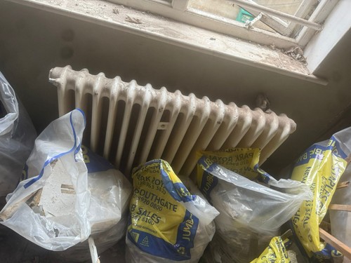 Vintage cast iron radiator - cast,