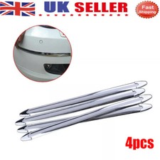 4Pcs Universal Car Chrome Anti-rub Bumper Corner Edge Scratch Guard Protector