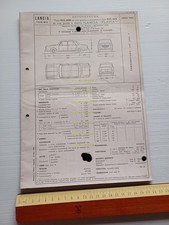 1965 Lancia Flavia homologation card DGM engine FACSIMILE original