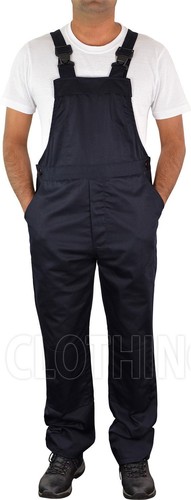 Mens navy work dungaree - navy,