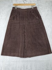 Vintage Stockman Womens Brown A Line Corduroy Skirt Size EU 48 W30 Made In Italy