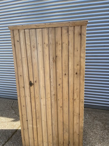 Vintage pine wardrobe cupboard - vintage,