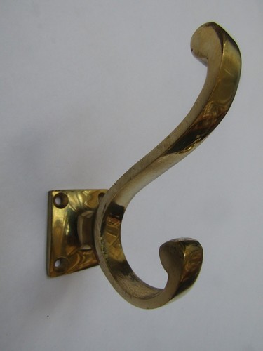 Brass hat and coat - brass, hooks