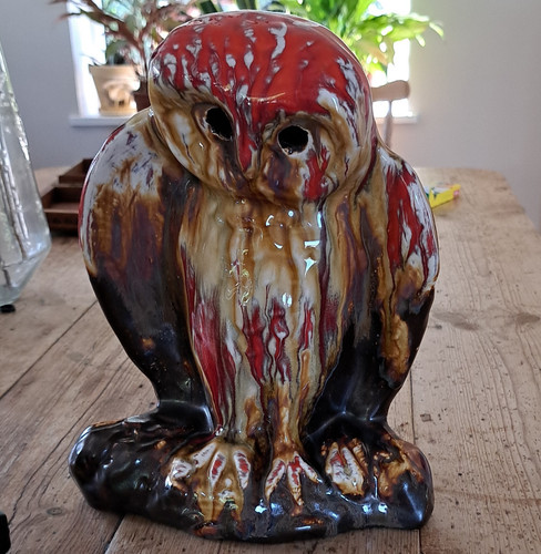 Leaper pottery large owl - pottery,