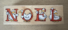 Penny Black Wooden Rubber Stamp Duck Noel